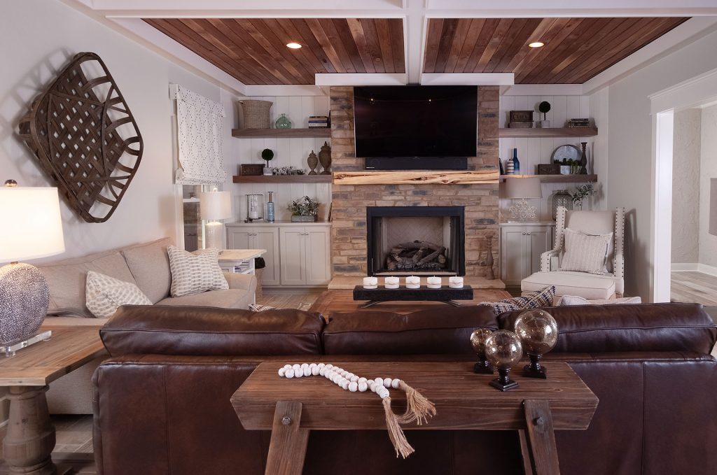 Rustic family room