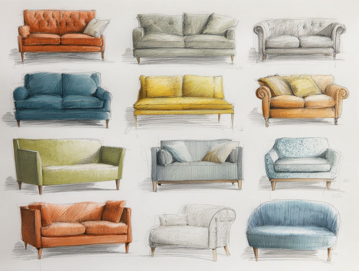 sofa styles sketch