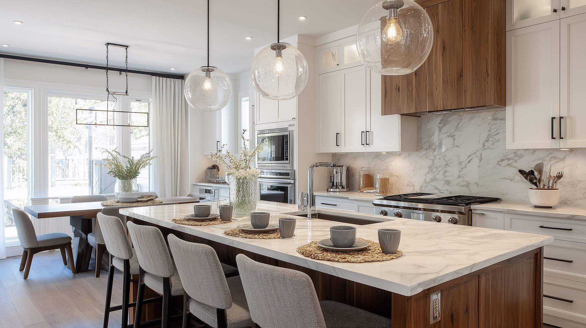 Two-tone kitchen, white cabinets, kitchen design Ottawa, Ottawa kitchen designer, custom kitchen design Ottawa, Ottawa custom kitchens