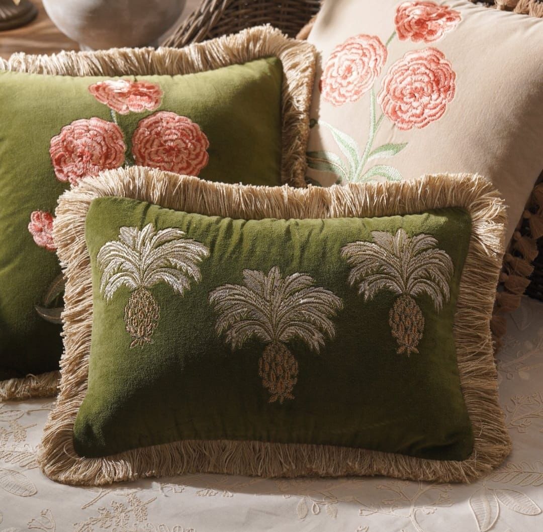 Hand embroidered Indian throw pillow covers